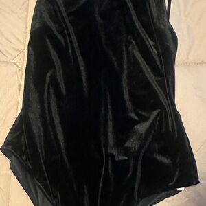 Zara Black Velvet Top